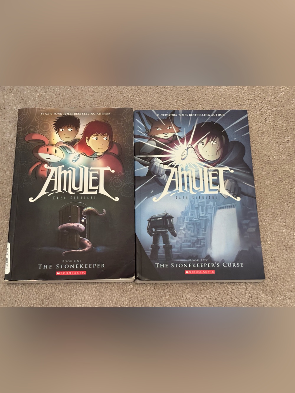 Scholastic Amulet Book One Two The Stonekeeper's Curse Graphic Novel Kids